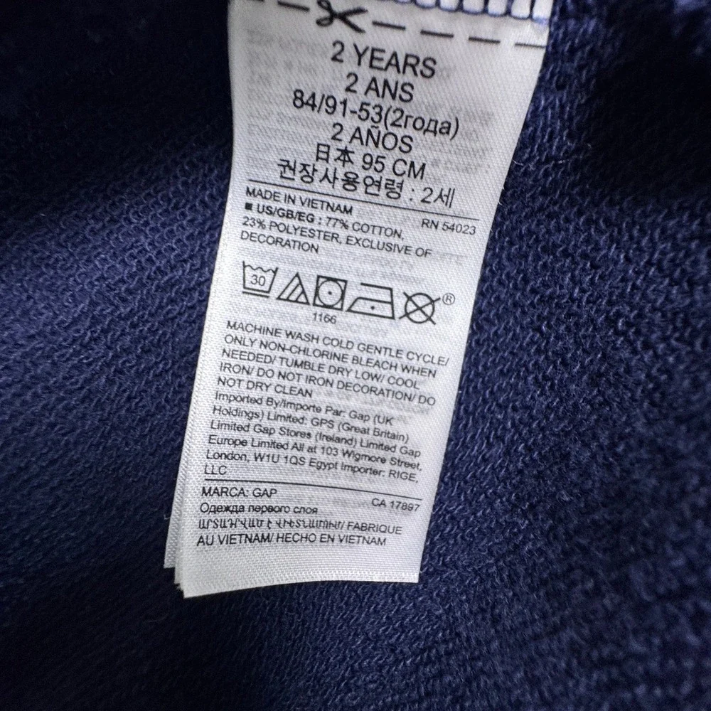 Baby Gap Toddler Boys Navy Blue‎ Shawl Collar Button Front Cardigan Sweater 2T